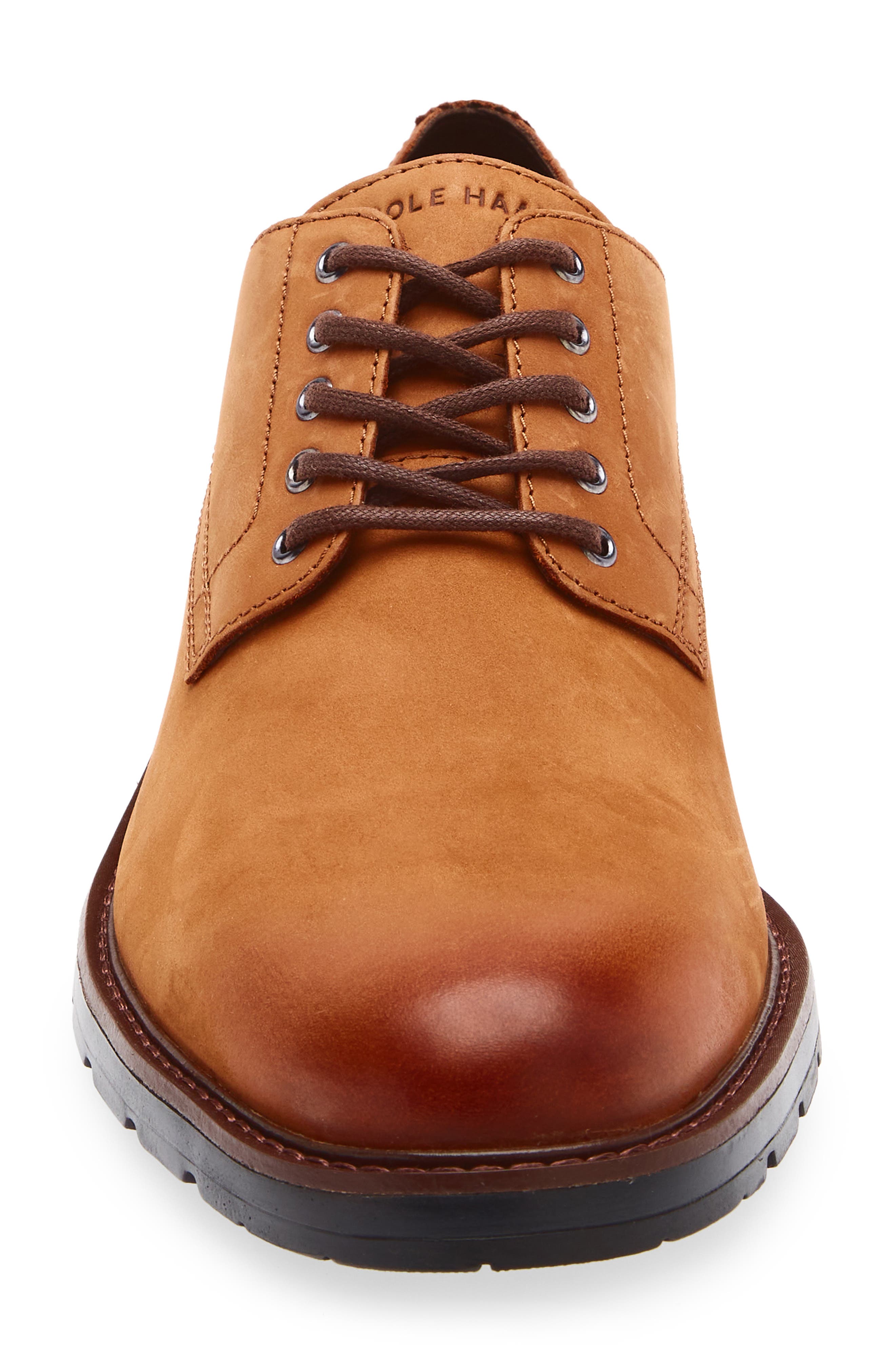 Cole Haan Chamberlin Grand Plain Toe Derby, Alternate, color, British Tan Nubuck / Black