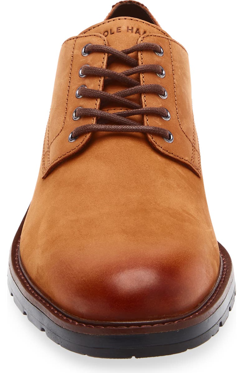 Cole Haan Chamberlin Grand Plain Toe Derby, Alternate, color, British Tan Nubuck / Black