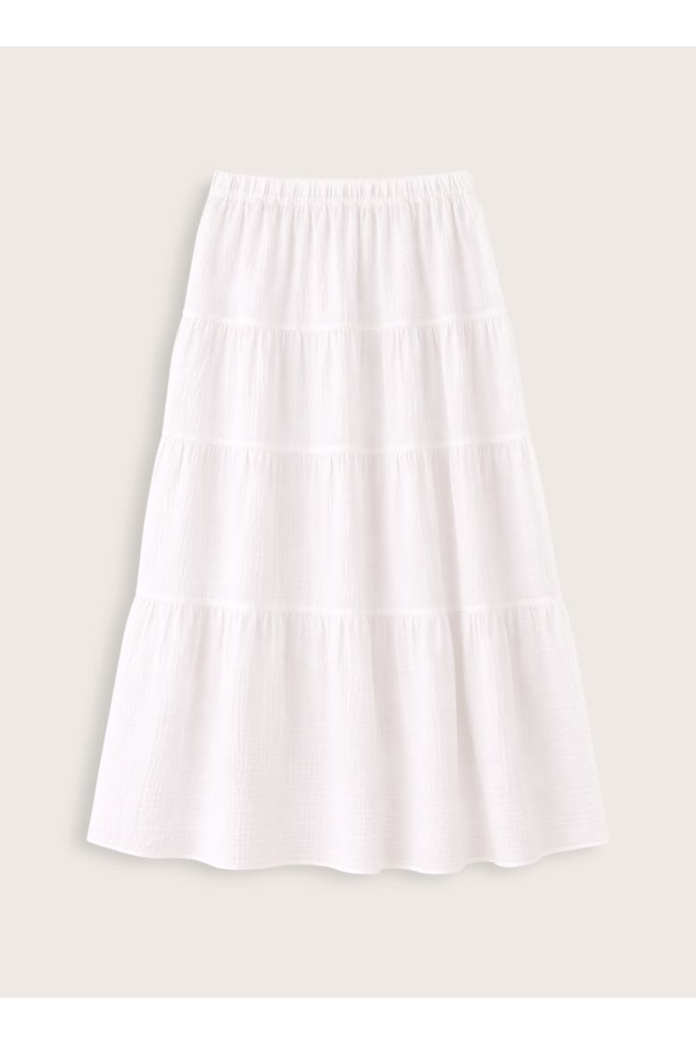 Rhoda Cheesecloth Tiered Maxi Skirt, Alternate, color, Pure White