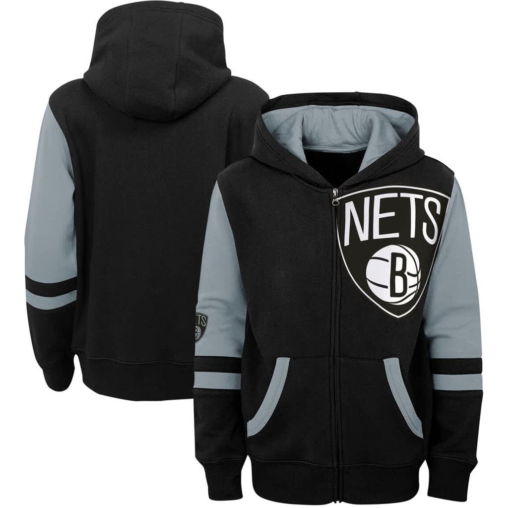 Outerstuff Kids' Preschool Black Brooklyn Nets Straight To The League Full-zip Hoodie
