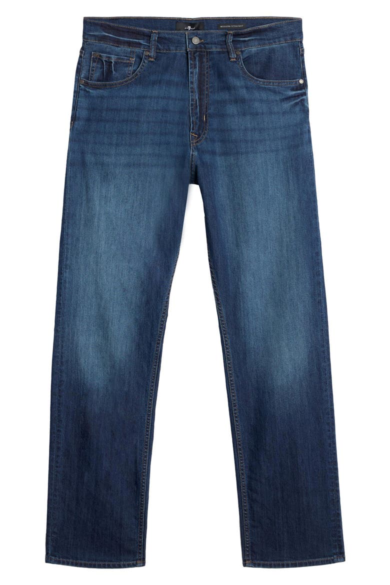 Airweft Modern Straight Leg Jeans, Alternate, color, TEAK
