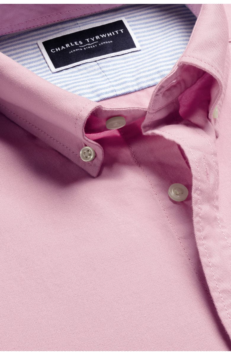 Charles Tyrwhitt Stretch Washed Oxford Short Sleeve Shirt, Alternate, color, 