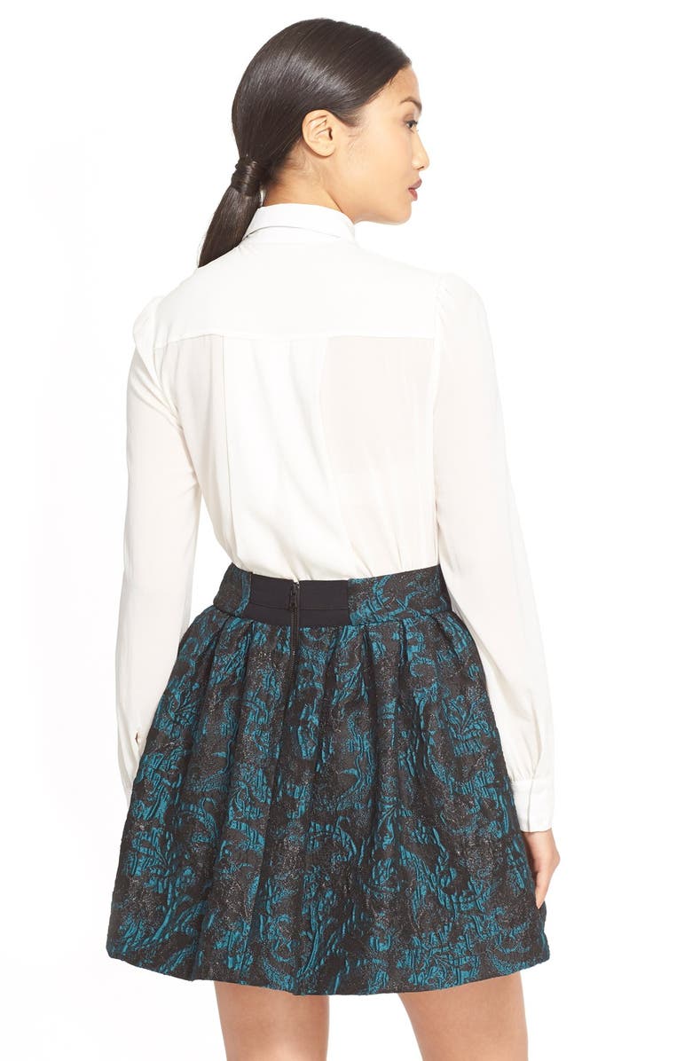 Alice + Olivia 'Janis' Stretch Silk Blouse, Alternate, color,