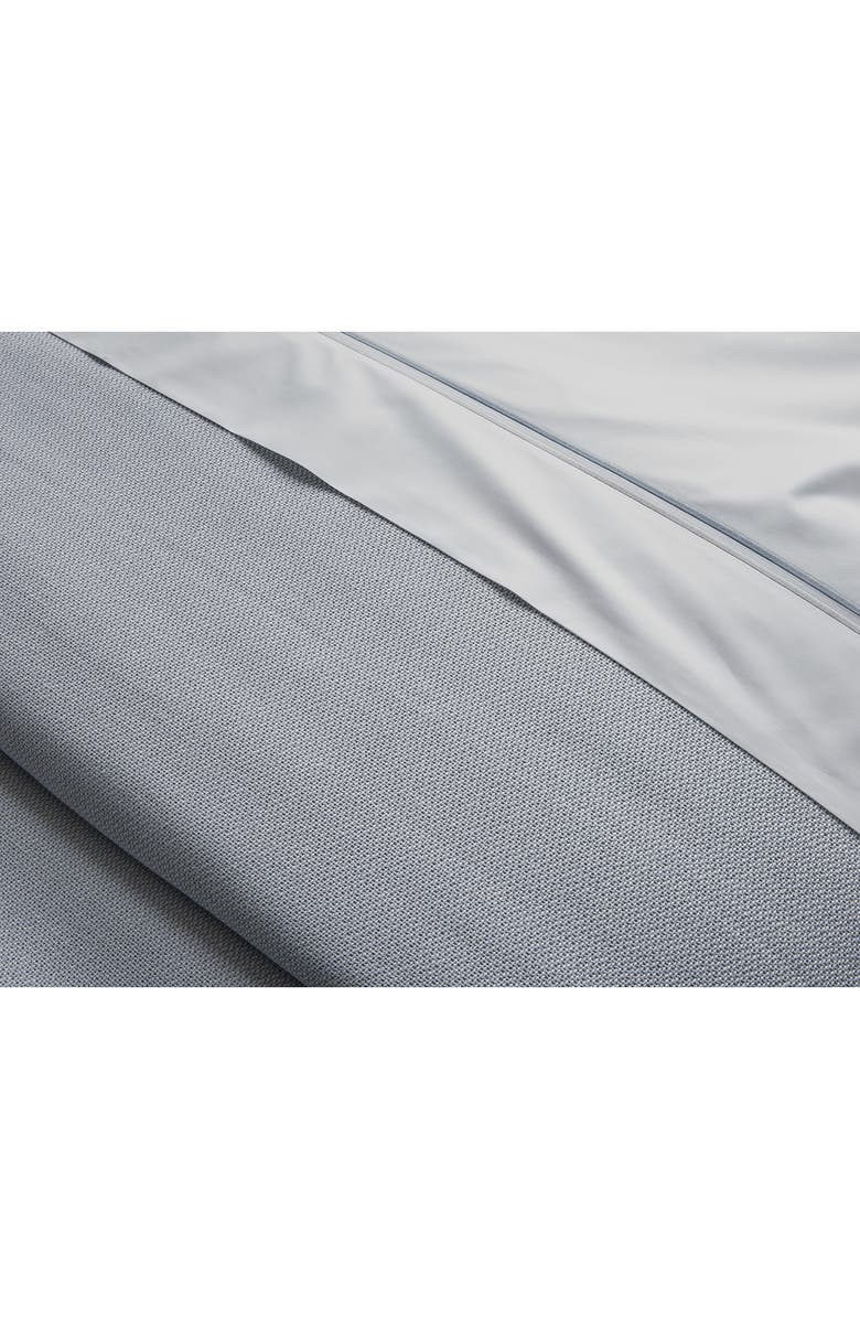 Matouk Costa Mesa Cotton Knit Blanket, Alternate, color, Silver