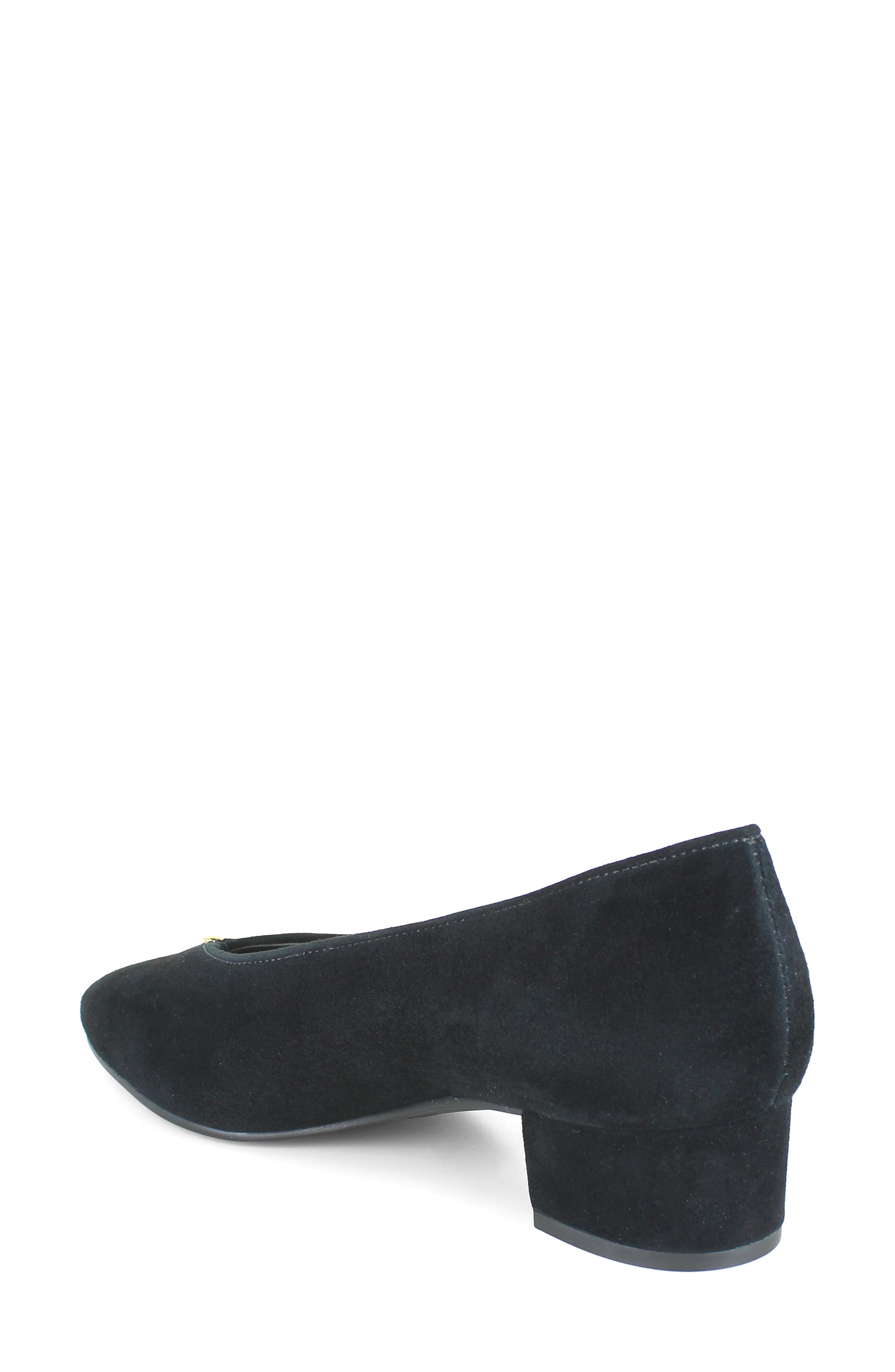 Hannah Block Heel Pump, Alternate, color, BLACK SUEDE