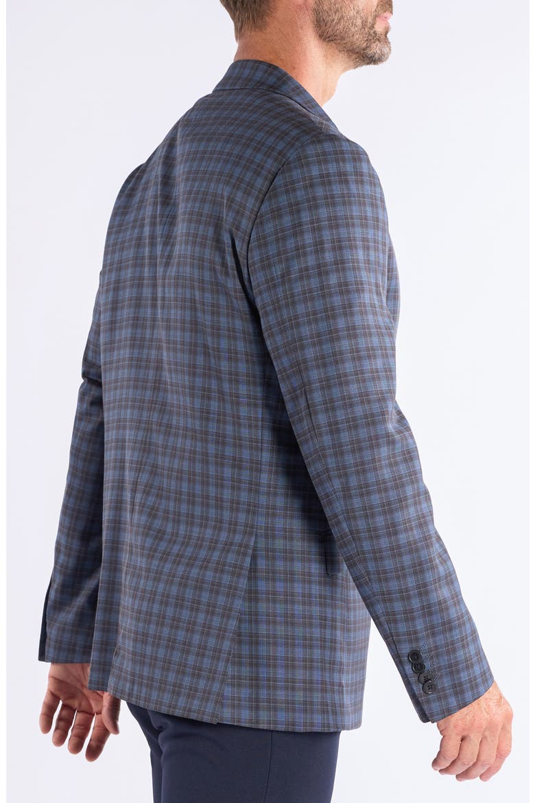 Mayfair Blue Brown Plaid Sport Coat, Alternate, color, BLUE