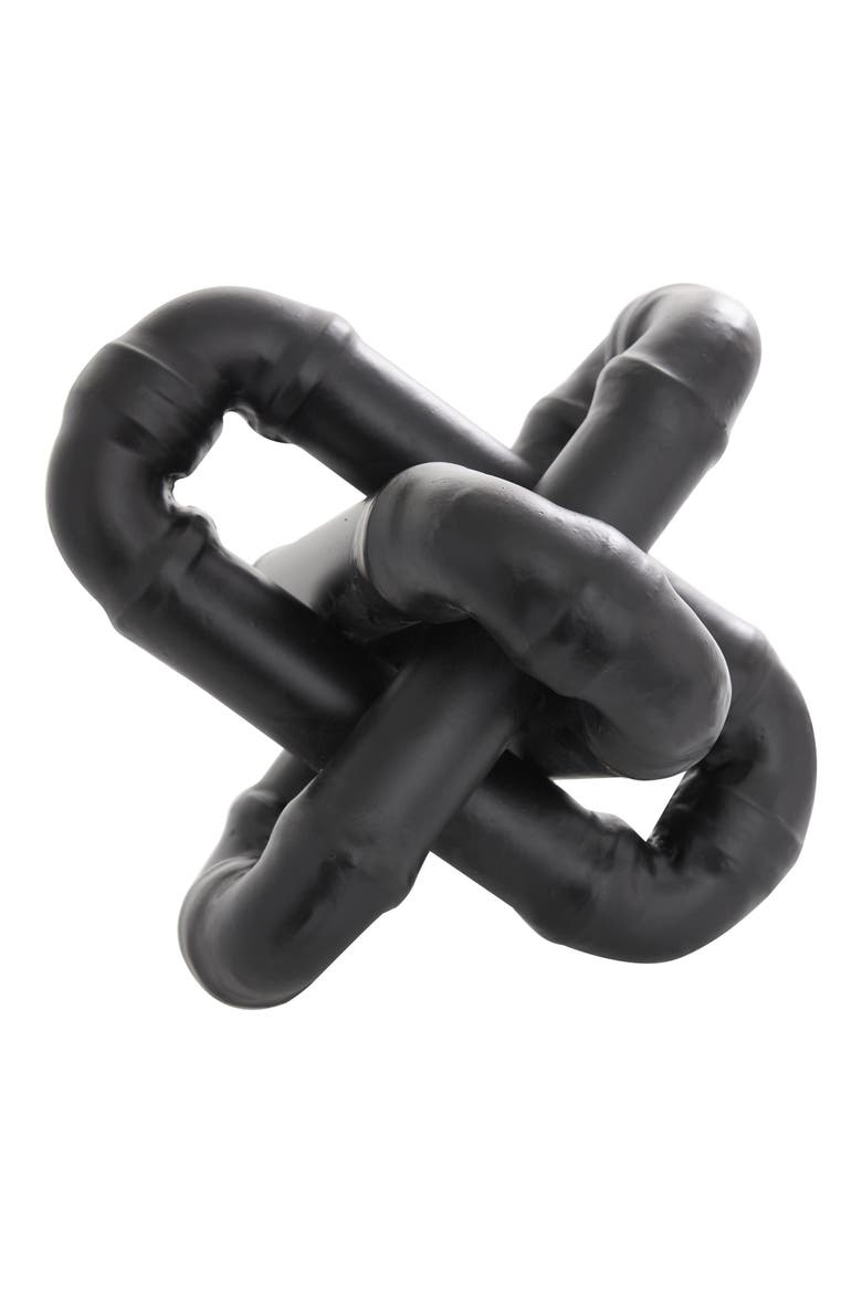 Contemporary Chain Link Statue, Main, color, BLACK