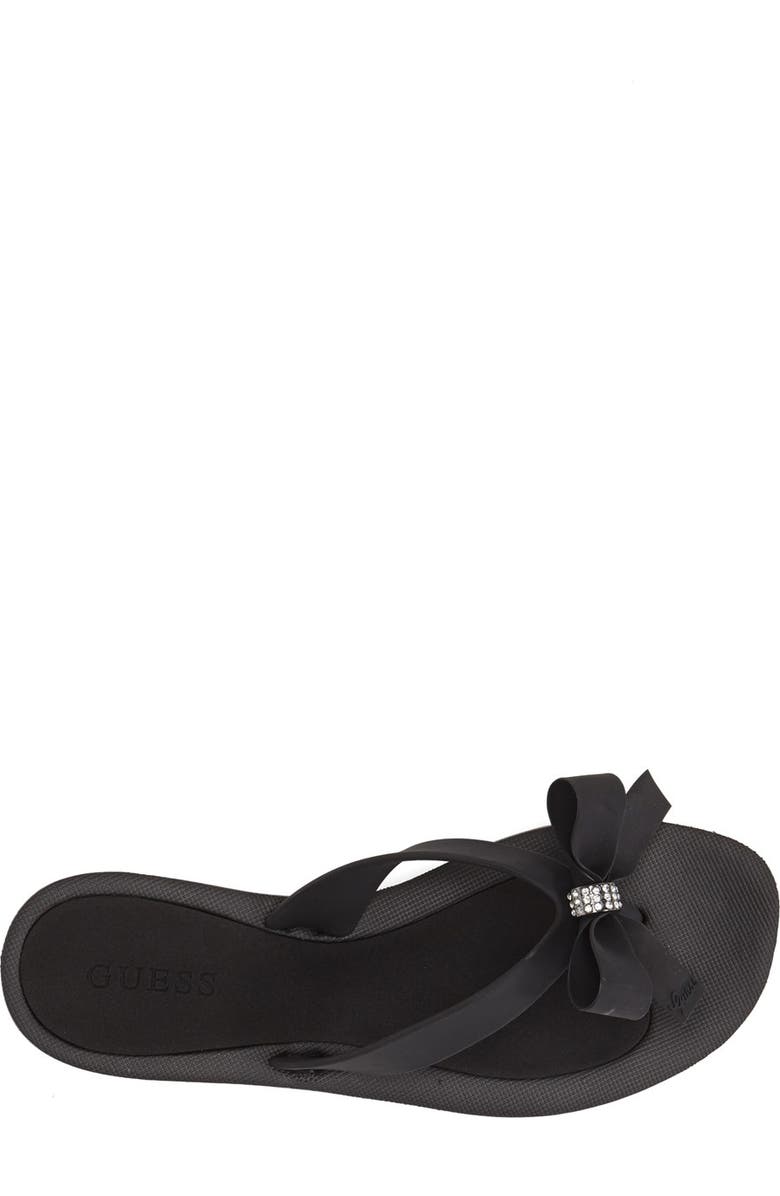 GUESS 'Tutu' Flip Flop, Alternate, color, Black