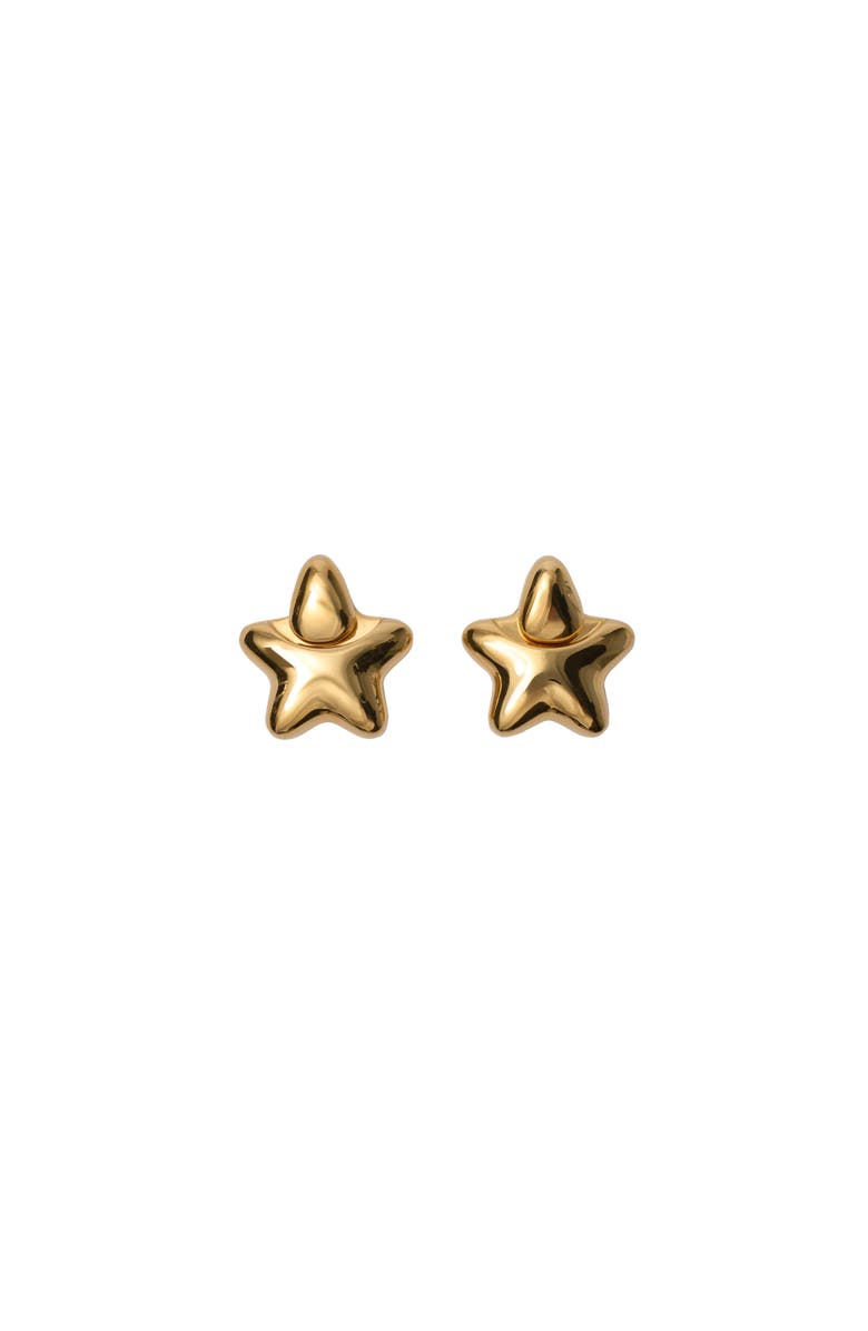 Burberry Star Earrings, Main, color, Gold
