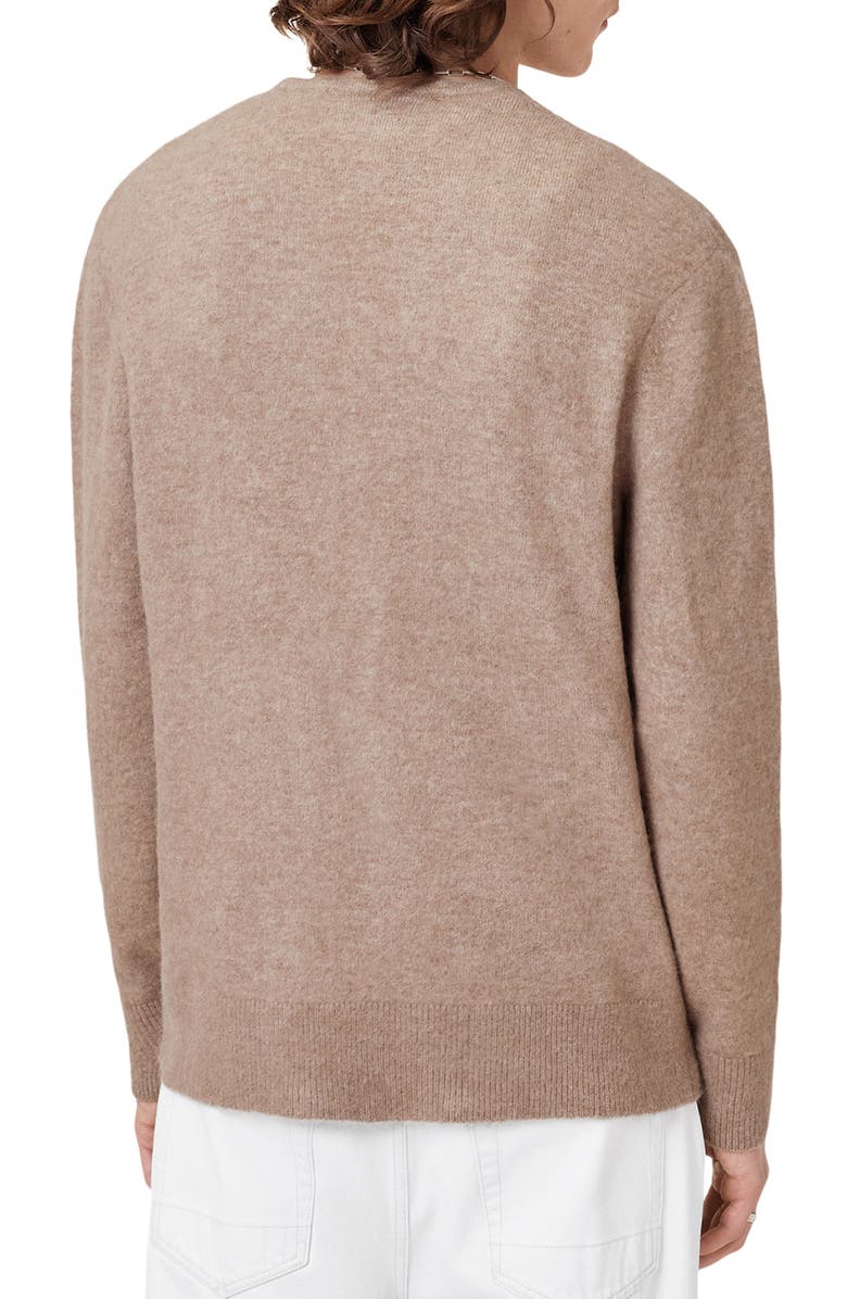 AllSaints Renn Merino Wool & Alpaca Blend Cardigan, Alternate, color, Wern Brown