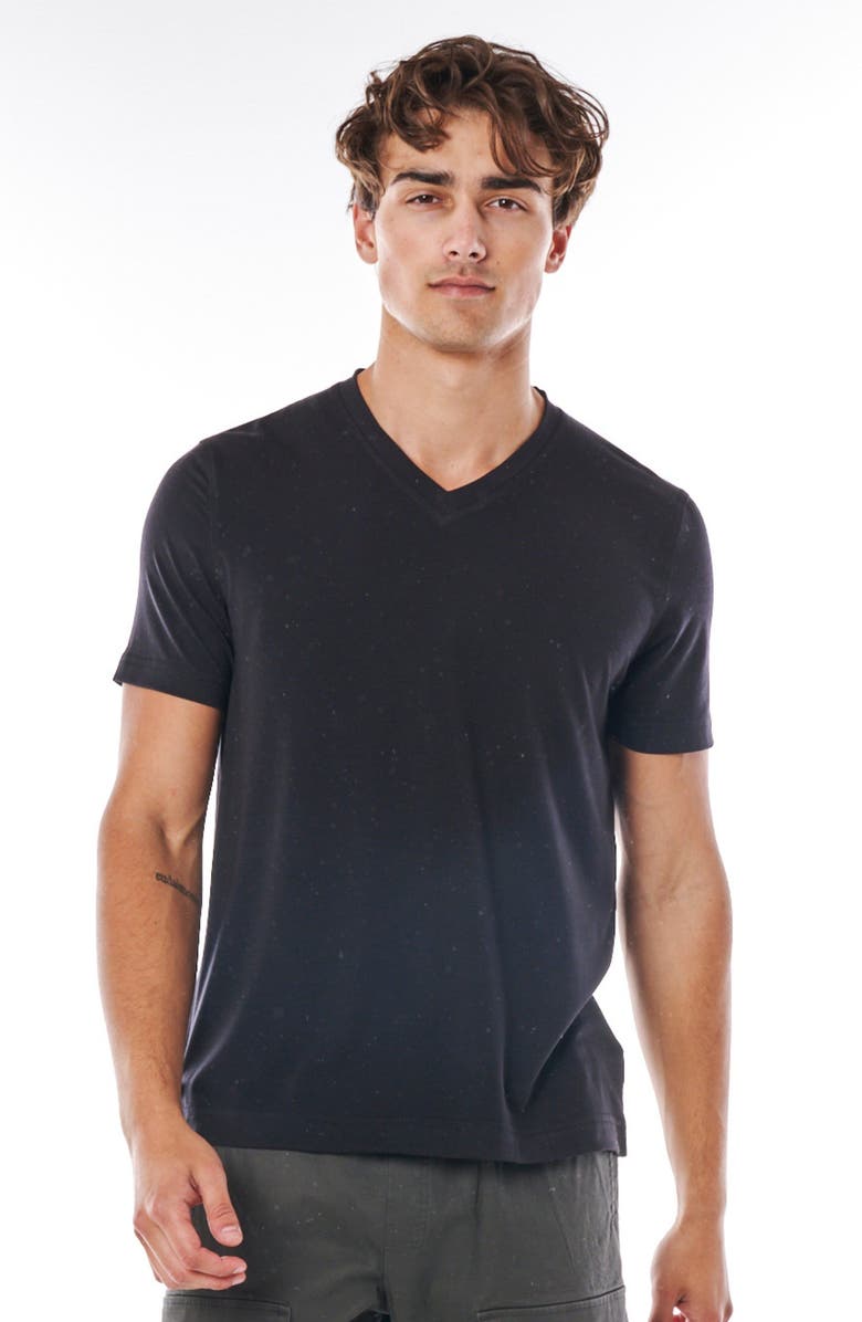 LEISURE LAB Everyday V-Neck, Alternate, color, Matte Black
