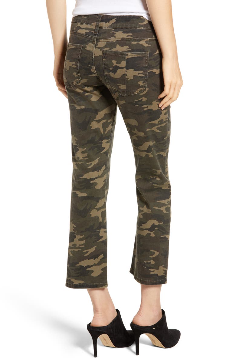 Prosperity Denim Camo Print Crop Flare Jeans, Alternate, color, 