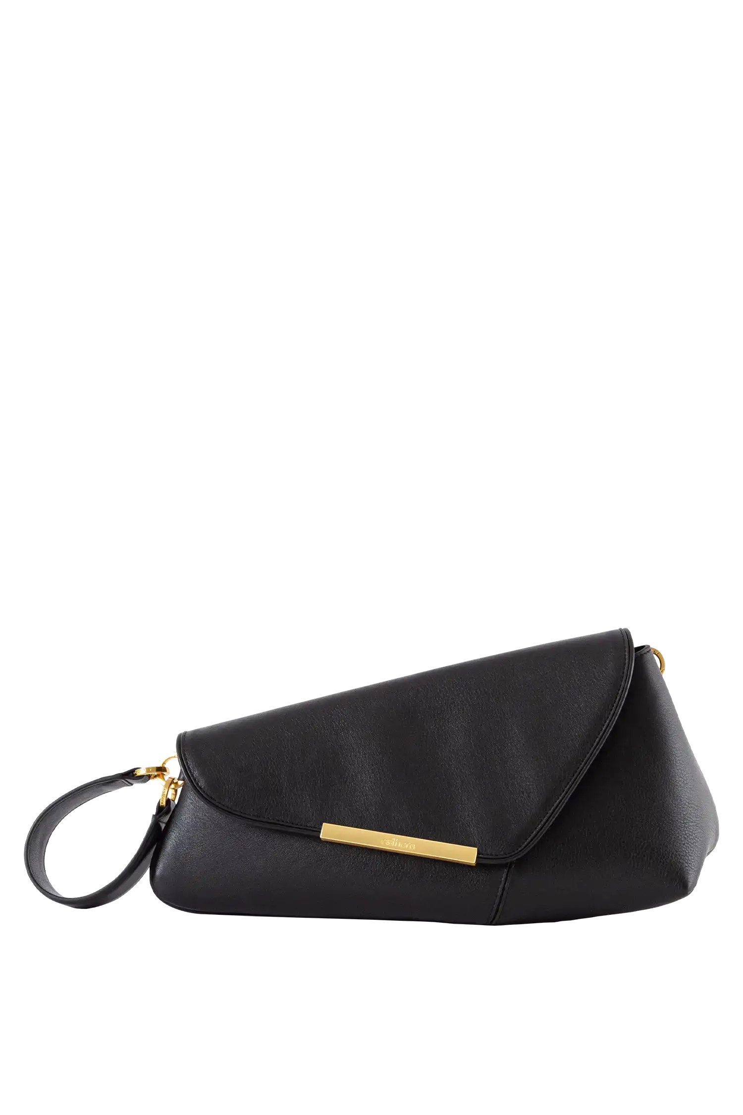 Esthera 11PM Leather Shoulder Bag, Alternate, color, Black