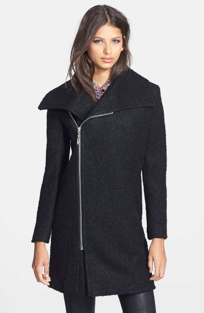 Glamorous Asymmetrical Zip Coat, Main, color,