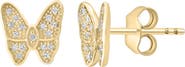 EFFY Diamond Embellished Butterfly Stud Earrings - 0.10ct