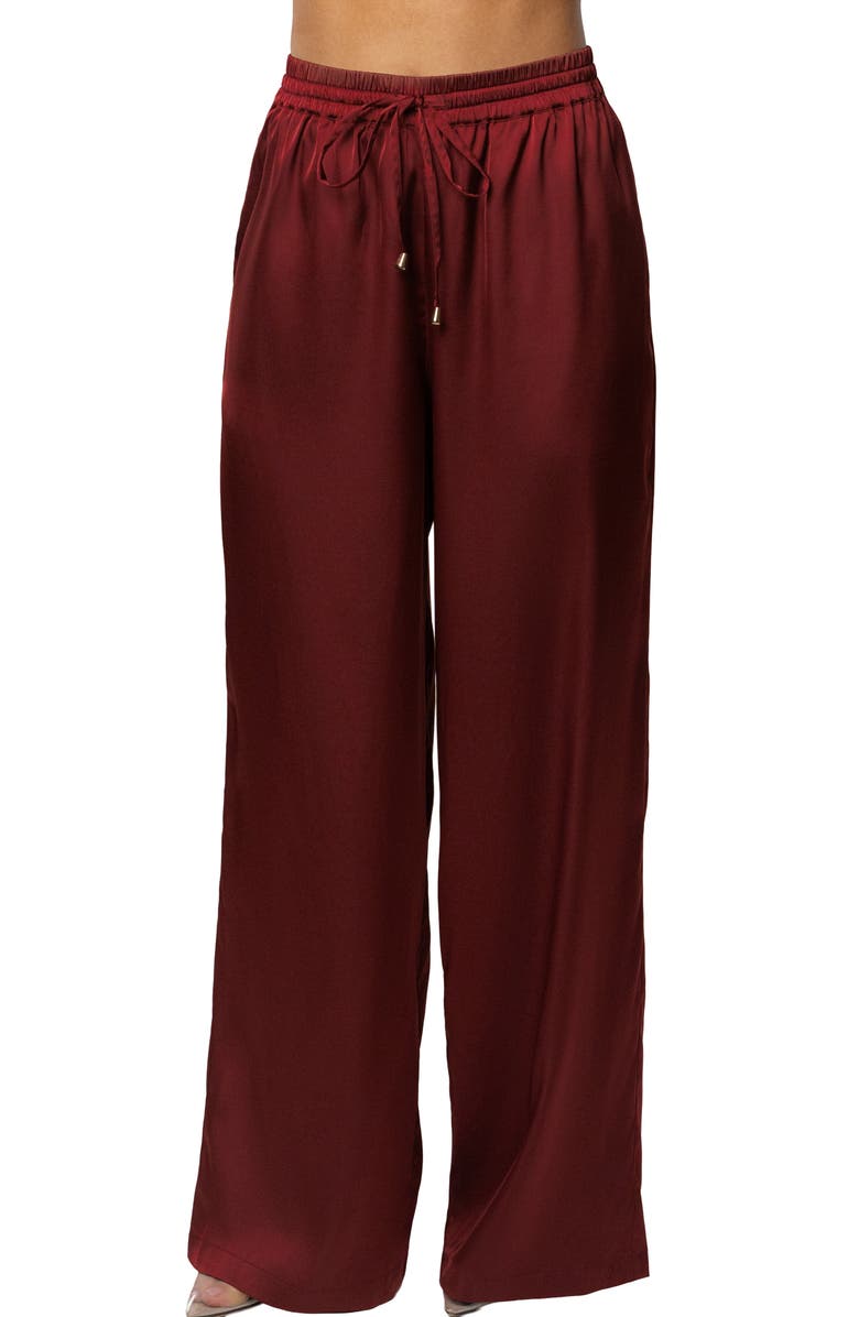 JLUXLABEL Sunny Day Wide Leg Pants, Main, color, Red