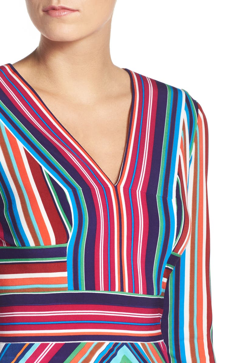 Maggy London Stripe Midi Dress, Alternate, color, 