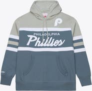 Mitchell & Ness Men's Mitchell & Ness  Gray Philadelphia Phillies Cooperstown Collection Thunderstorm Head Coach Hoodie