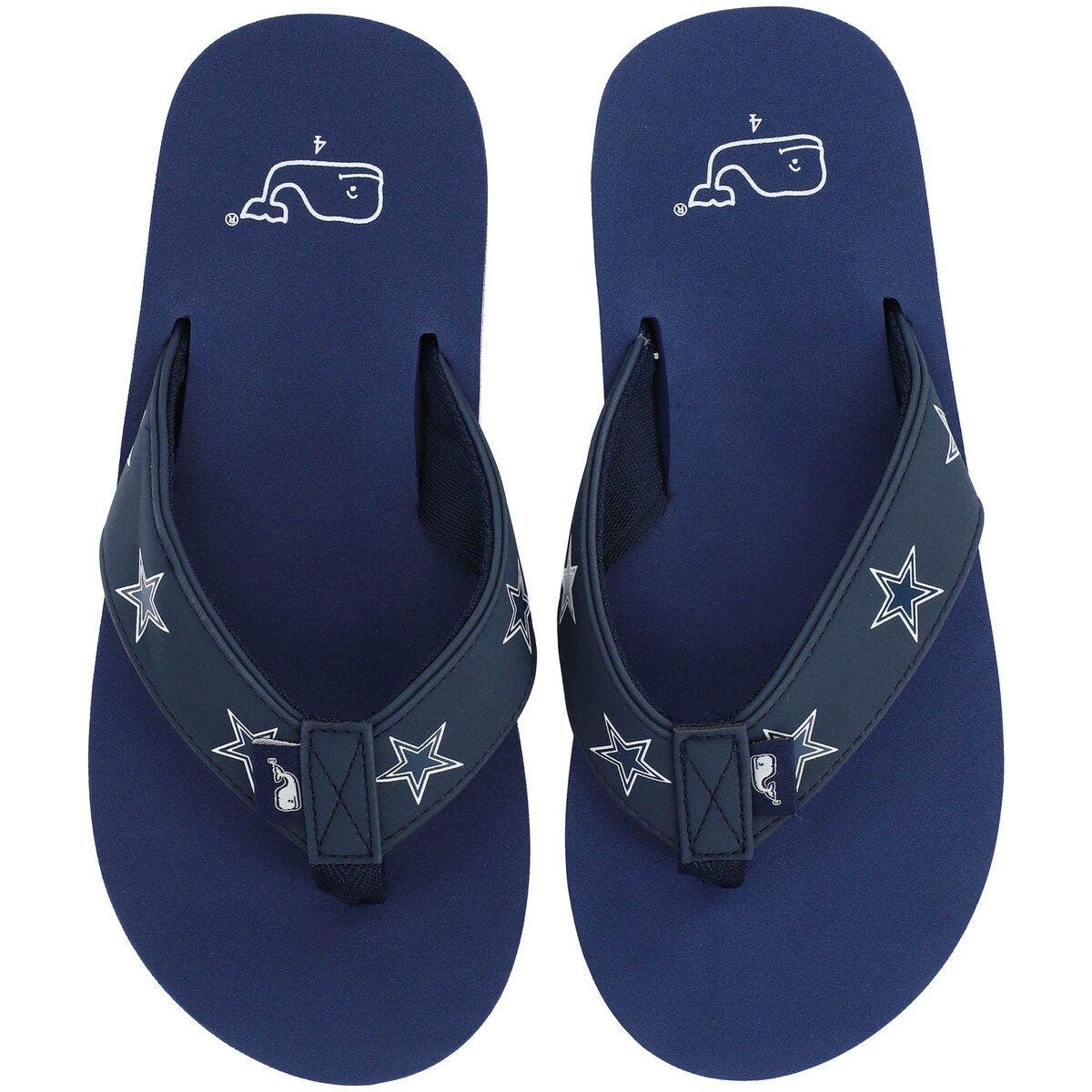 vineyard vines Dallas Cowboys Flip Flops, Main, color, 