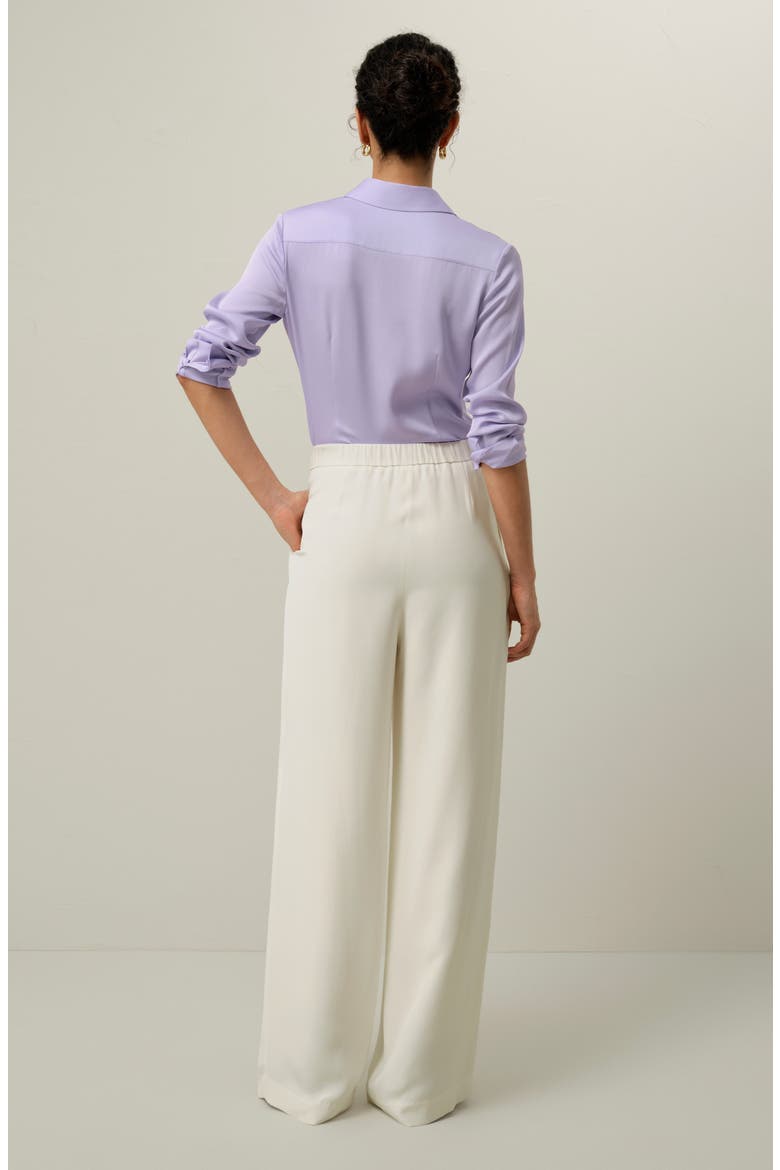 Women's Stretch Double Georgette Shirt, Alternate, color, Orchid Petal