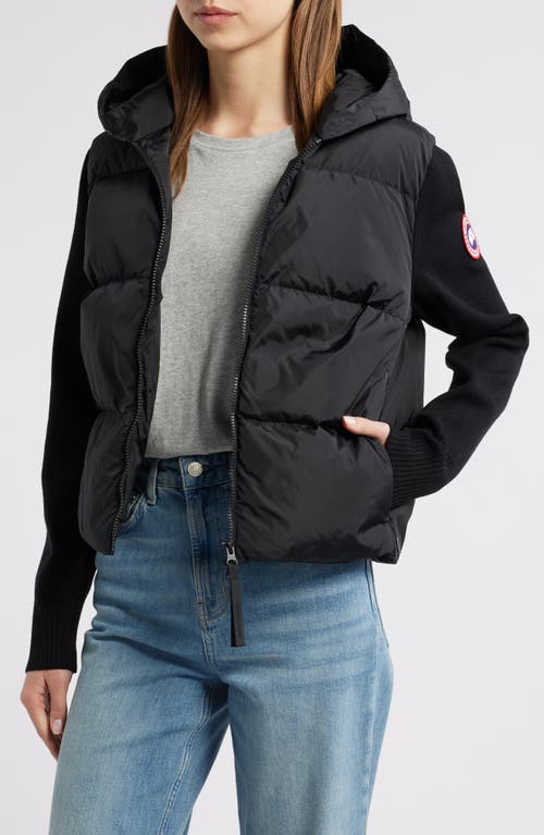 Canada Goose Hybridge Mixed Media 750 Fill Power Down Jacket In Black