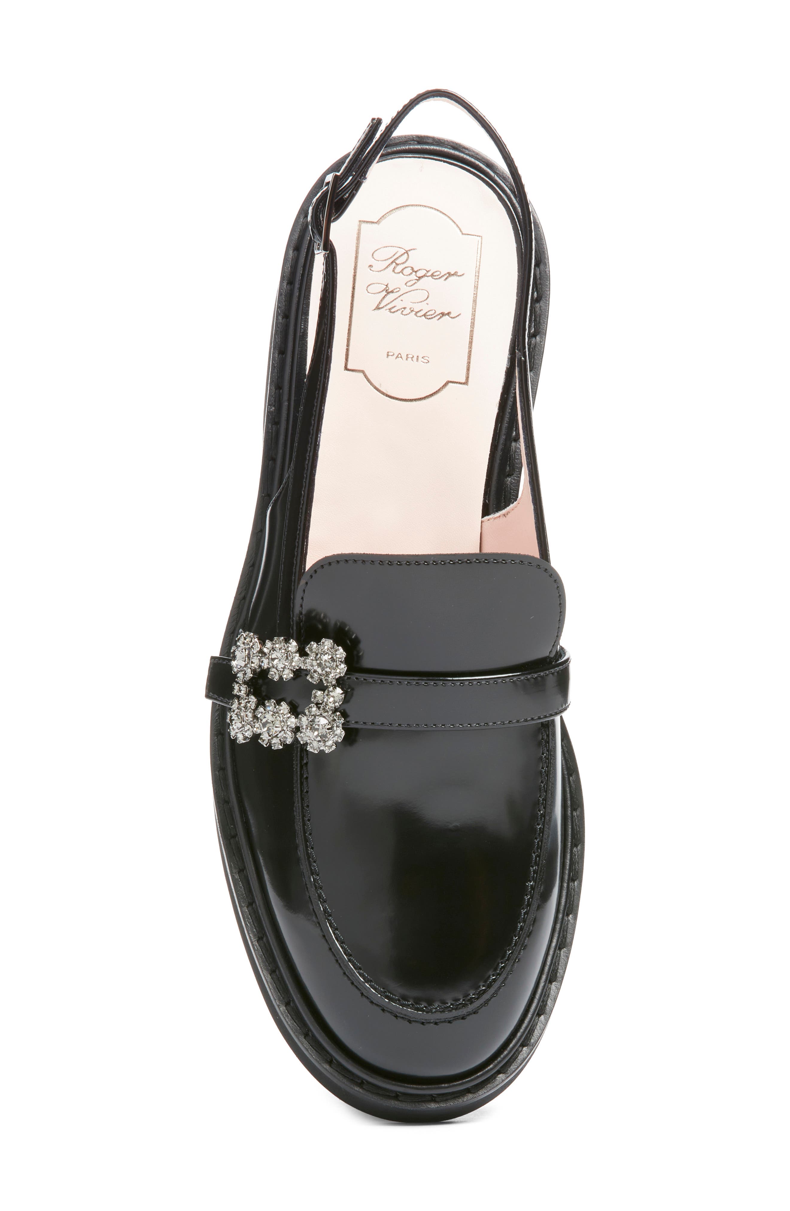 Roger Vivier Viv Rangers Slingback Loafer, Alternate, color, Nero