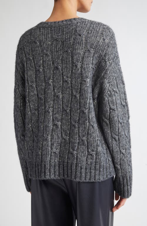 Max Mara Cabaret Oversize Cotton & Alpaca Blend Sweater In Gray