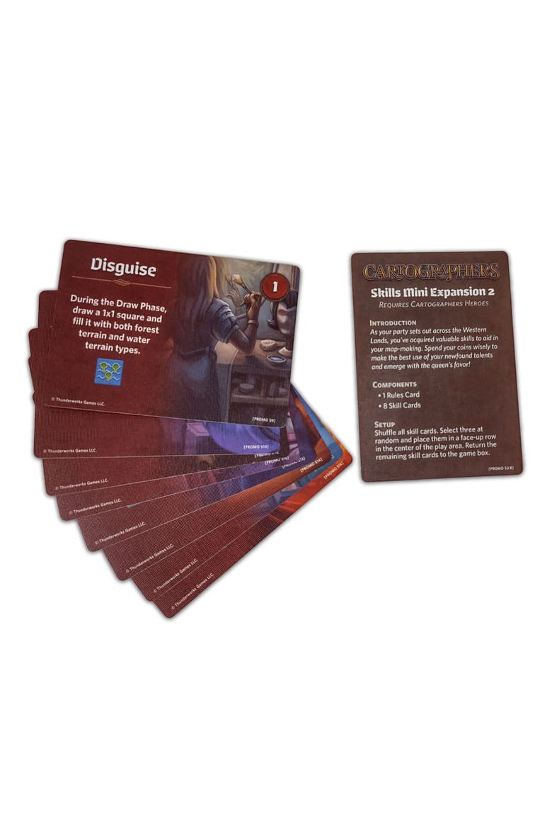 Cartographers Skills 2 Miniexpansion With 8 New Skill Cards, Main, color, Multicolored