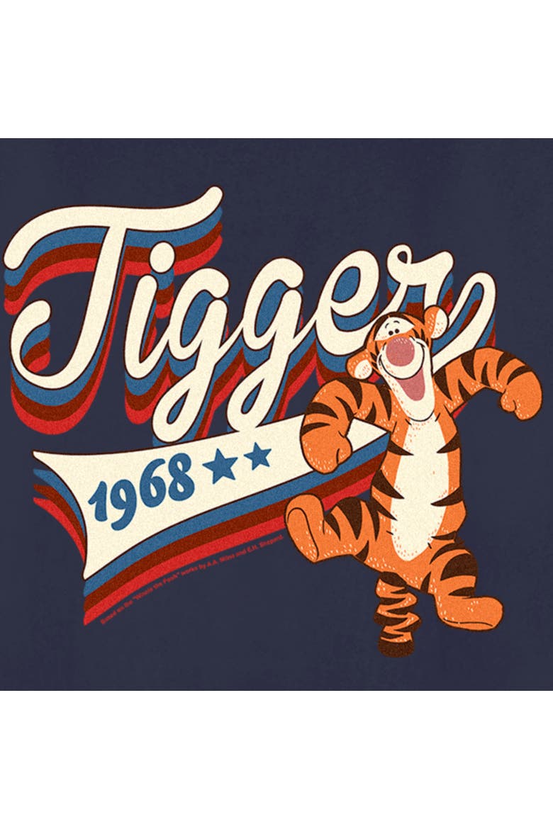 Women's Winnie the Pooh Red, White, and Blue Tigger  Graphic T-Shirt, Alternate, color, Navy Blue