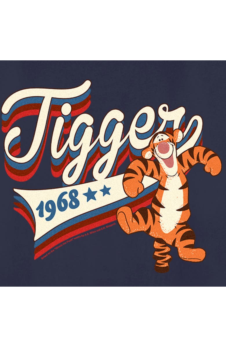 Winnie the Pooh Women's Winnie the Pooh Red, White, and Blue Tigger  Graphic T-Shirt, Alternate, color, Navy Blue