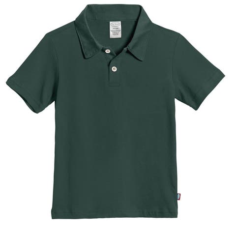 Baby Boys Soft 100% Cotton Jersey 2-Button Short Sleeve Polo Shirt (Baby)