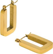 ADIBA The U 18k plated Stainless Steel Hoop Earrings