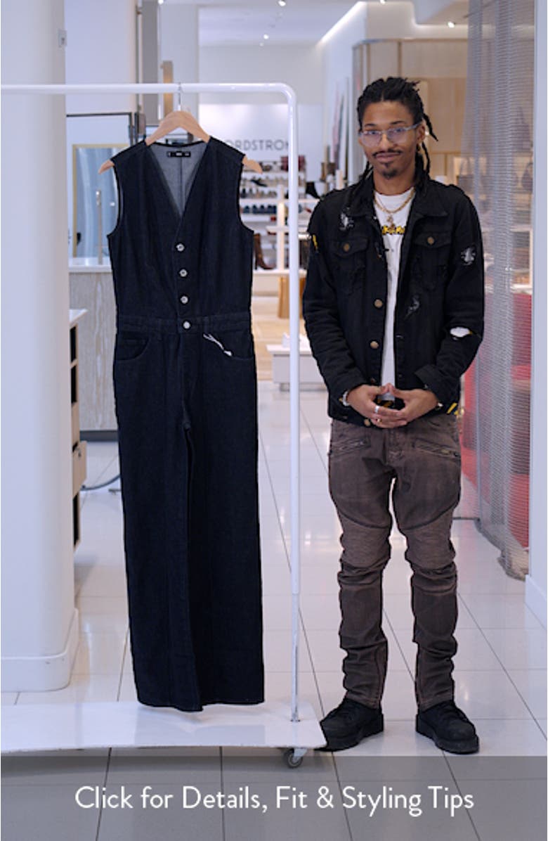 Odette Denim Jumpsuit, sales video thumbnail