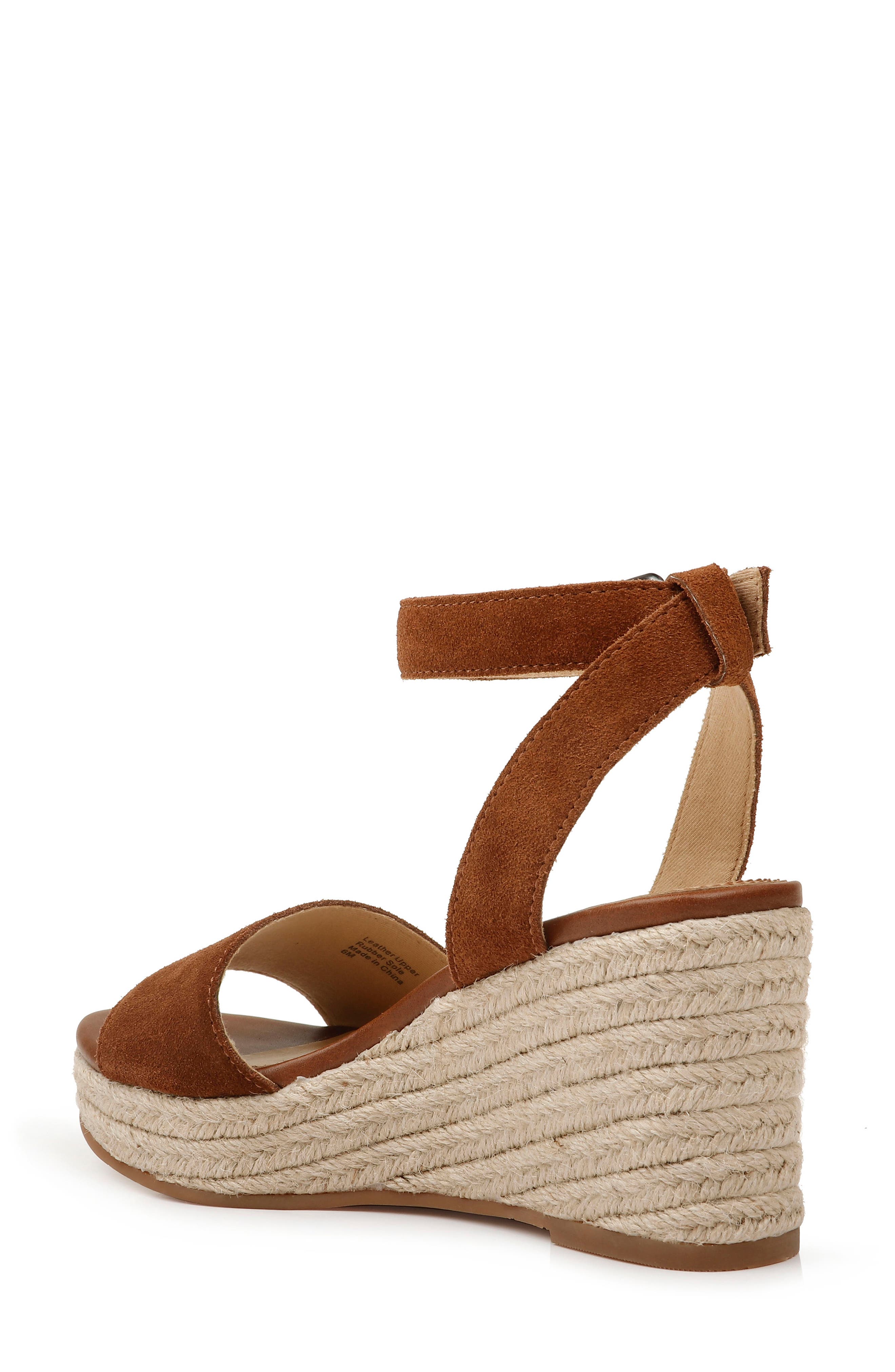 Arianna Espadrille Wedge Sandal, Alternate, color, WHISKEY SUEDE