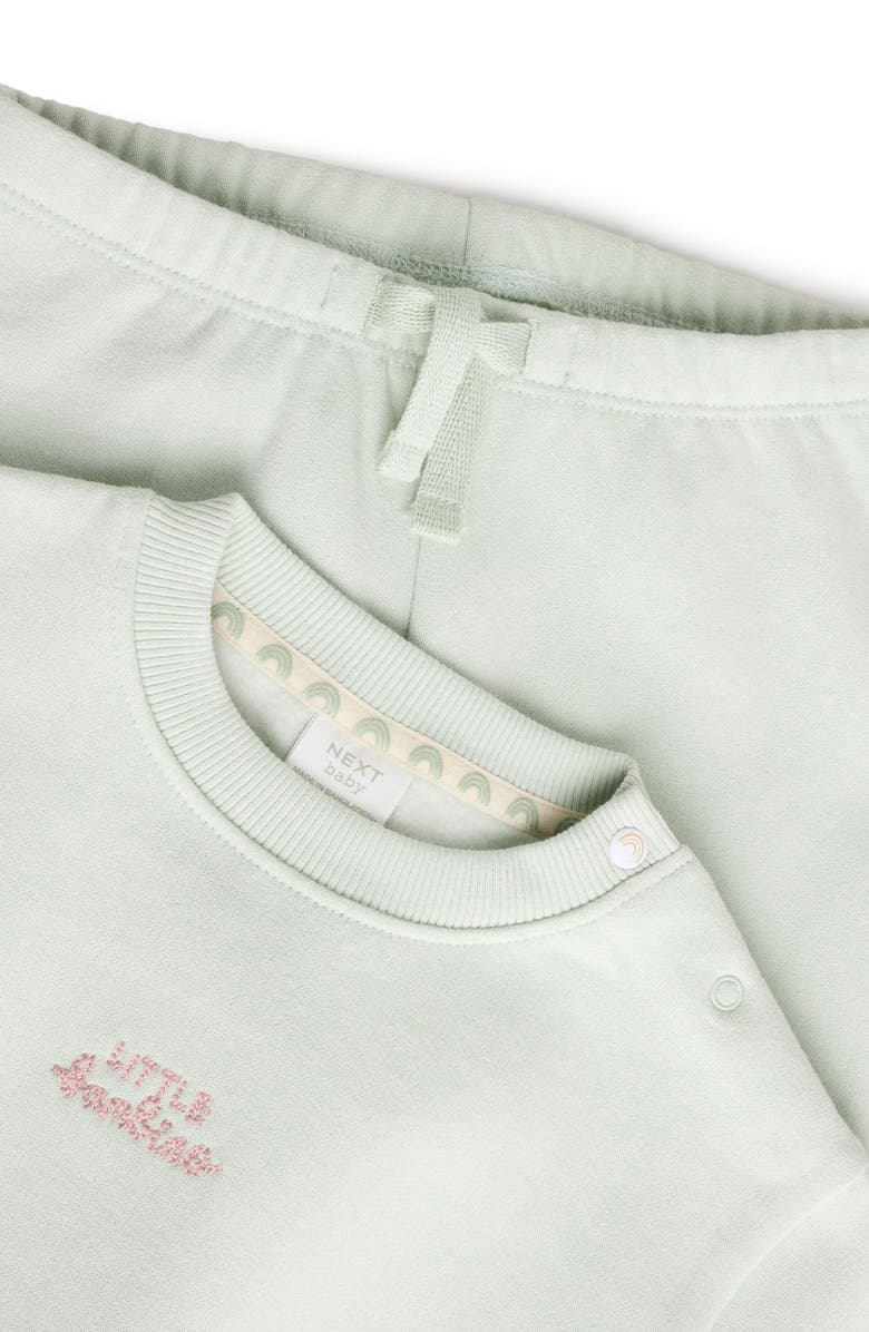 NEXT Little Bambino Sweatshirt & Joggers Set, Alternate, color, Green