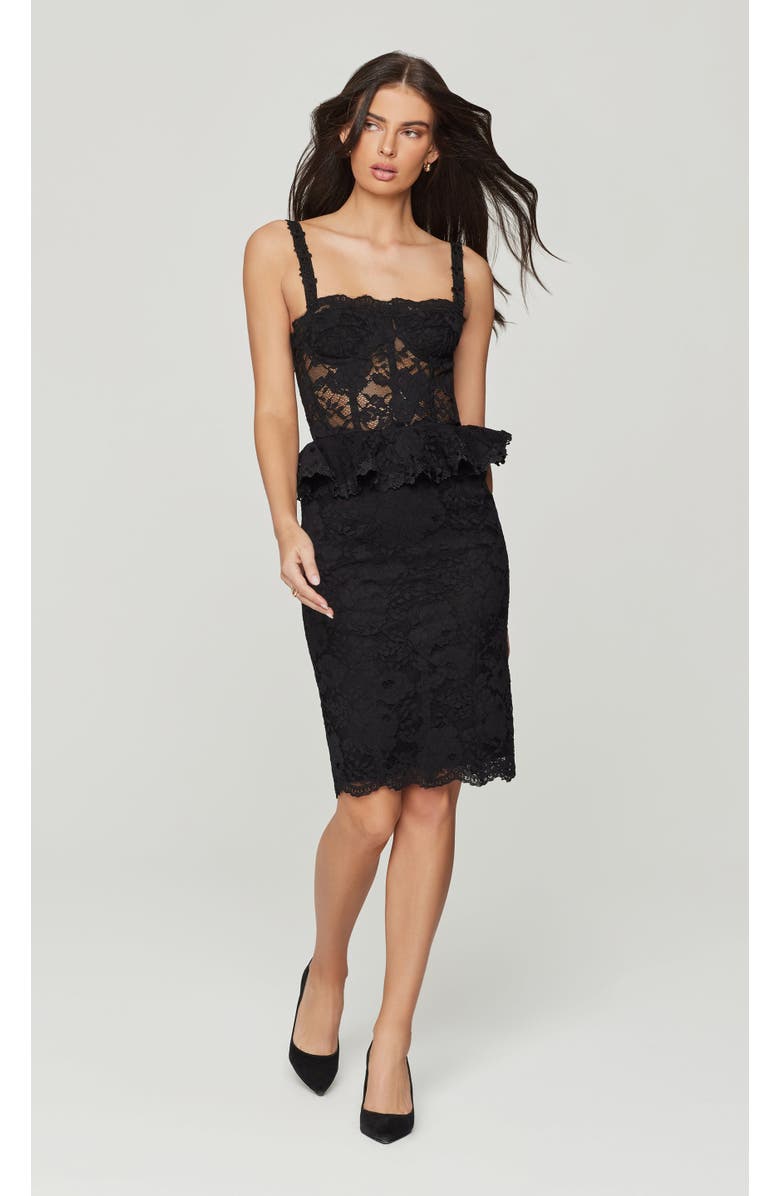 Generation Love Angelique Mesh Lace Dress, Alternate, color, Black