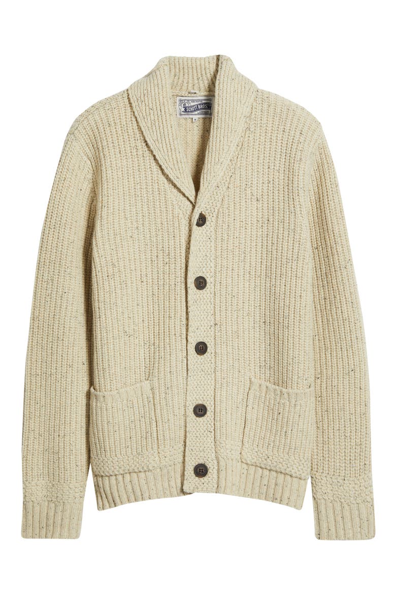 Donegal Tweed Wool Blend Cardigan, Alternate, color, OFF WHITE