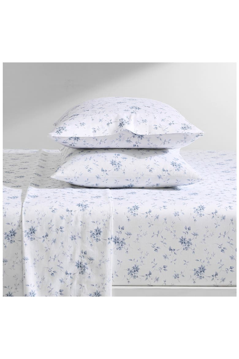 Garden 300 Thread Count Cotton Set of 2 Pillowcases, Alternate, color, BLUE