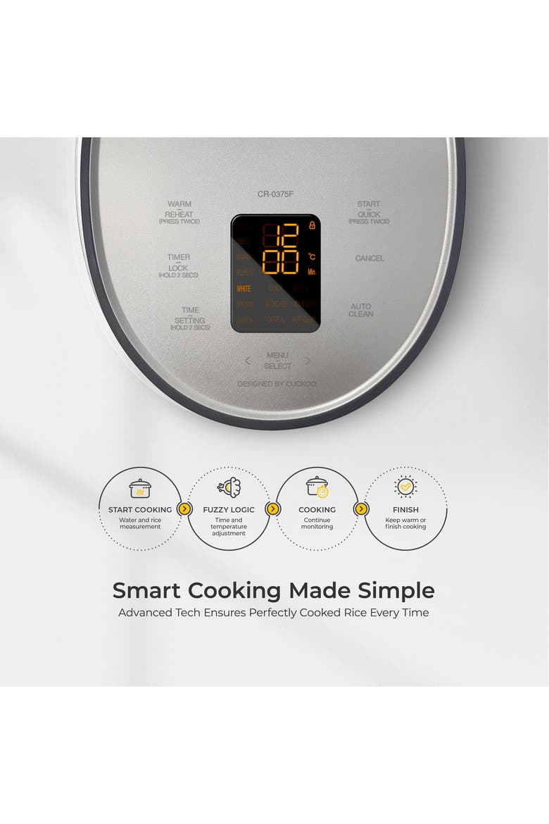 3 Cup (Uncooked)Micom Rice Cooker  with Nonstick Inner Pot,  Auto Clean, Alternate, color, White