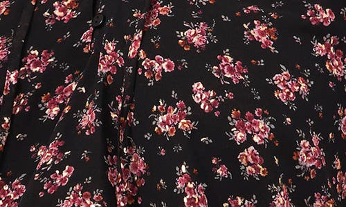 1.state Print Tie Neck Sleeveless Top In Black/multi
