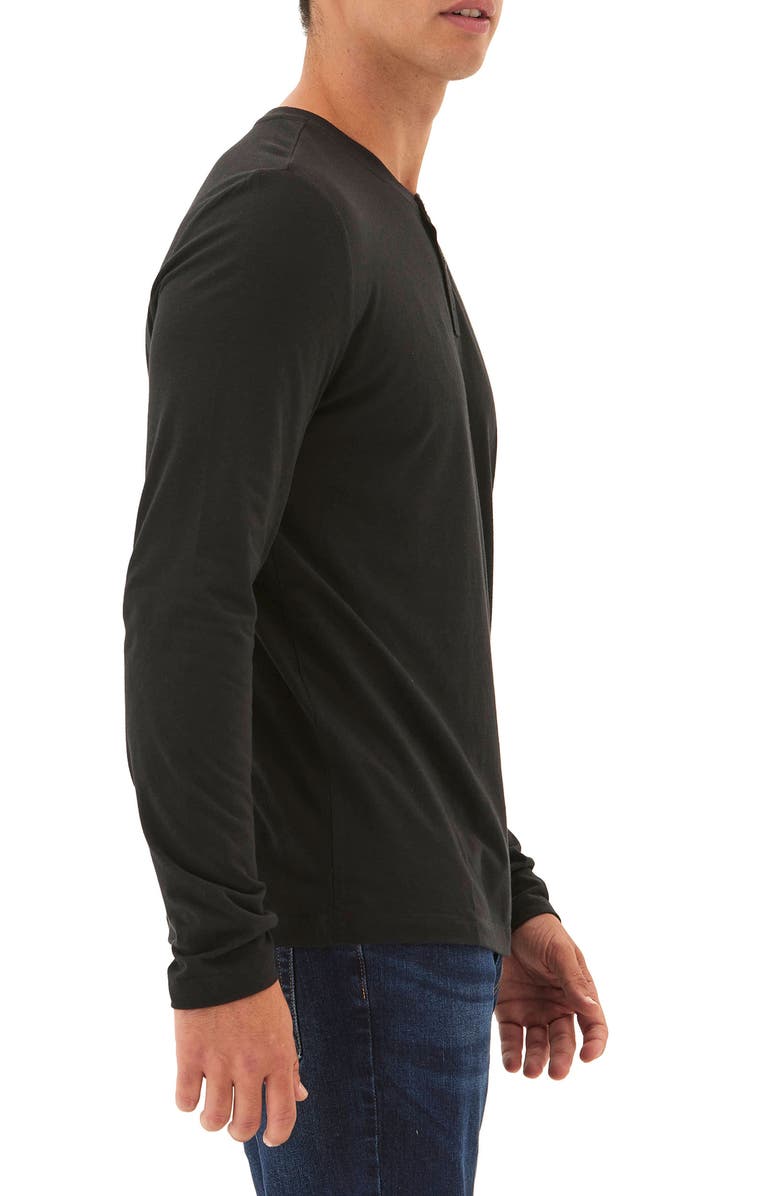 Threads 4 Thought Austin Triblend Henley, Alternate, color, Black