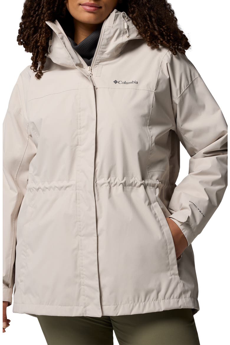Hikebound II Long Waterproof Jacket, Main, color, DARK STONE