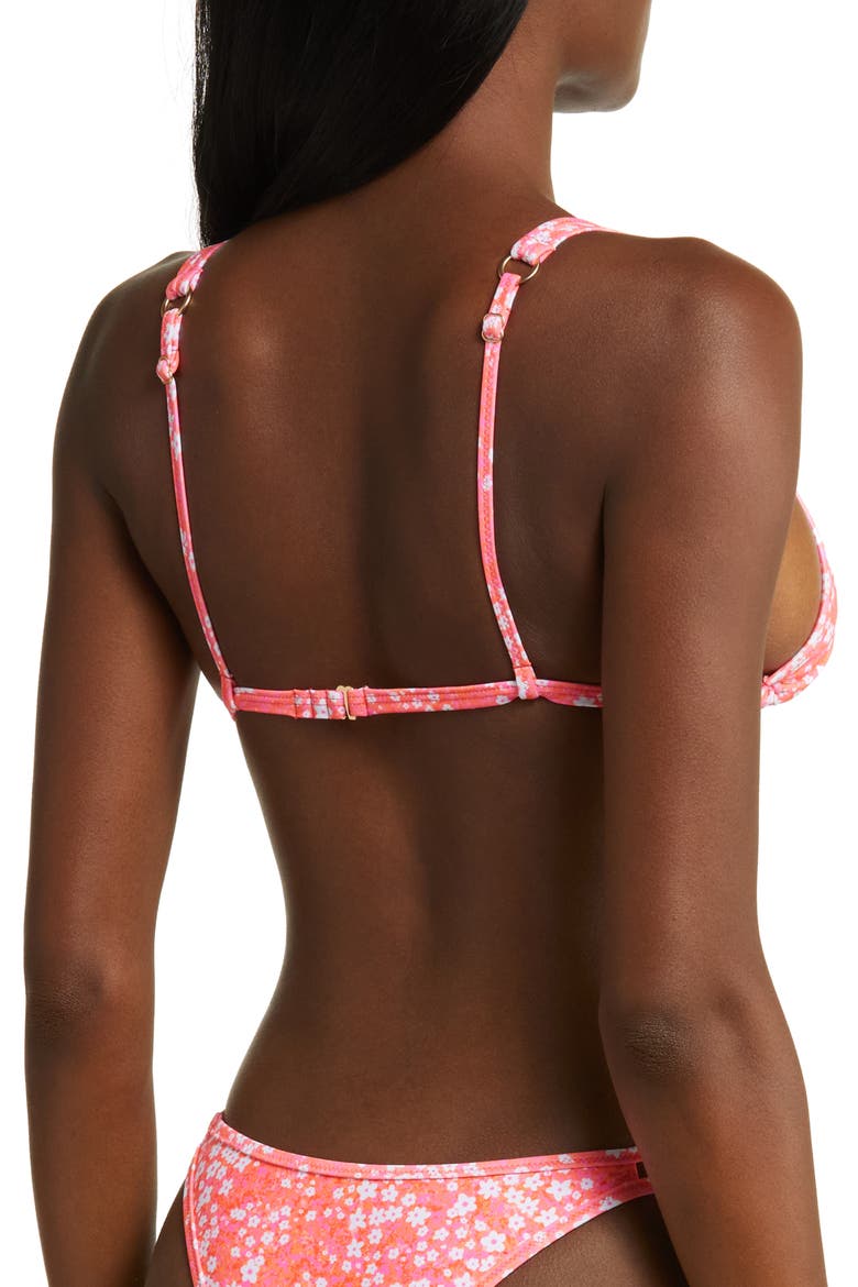 Strappy Bralette Bikini Top, Alternate, color, CORAL CRUSH