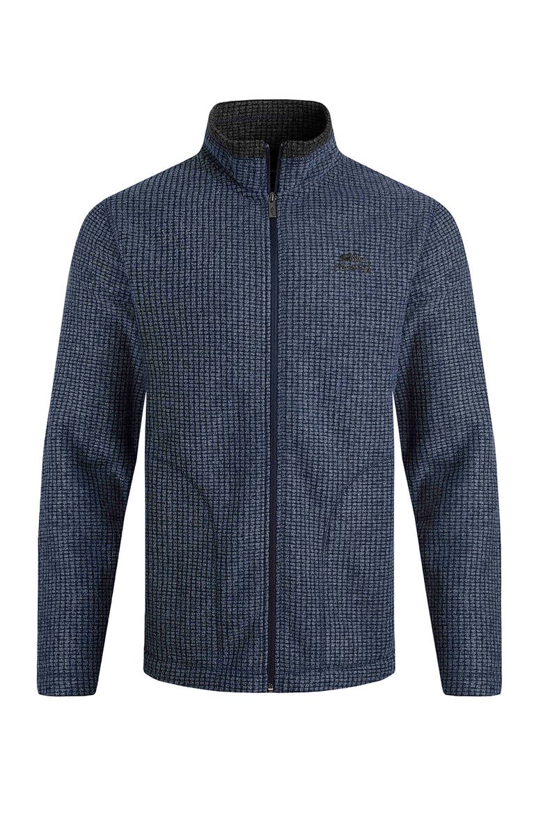 Shires Full Zip Grid Fleece, Alternate, color, Navy