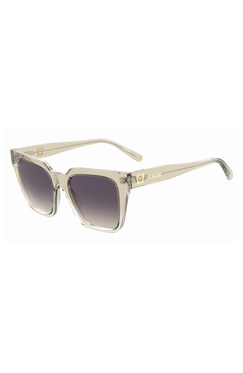 Love Moschino 52mm Square Sunglasses In Beige
