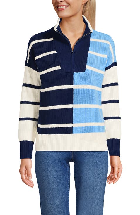 Drifter Cotton Quarter Zip Pullover Sweater