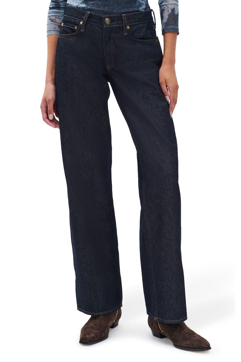 Cam Low Rise Relaxed Straight Jeans, Main, color, TWIRINSE
