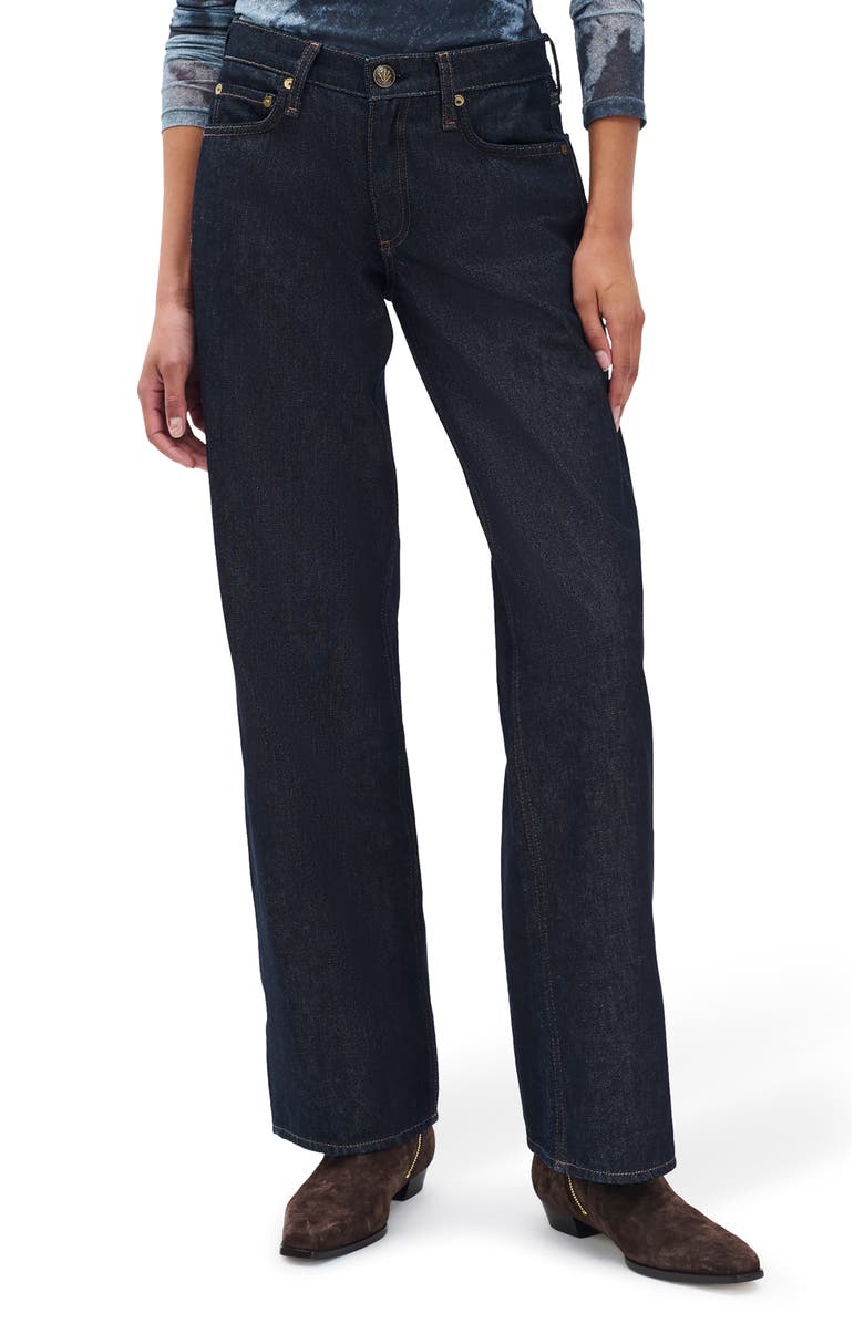 rag & bone Saige Low Rise Relaxed Straight Leg Jeans, Main, color, Twirinse