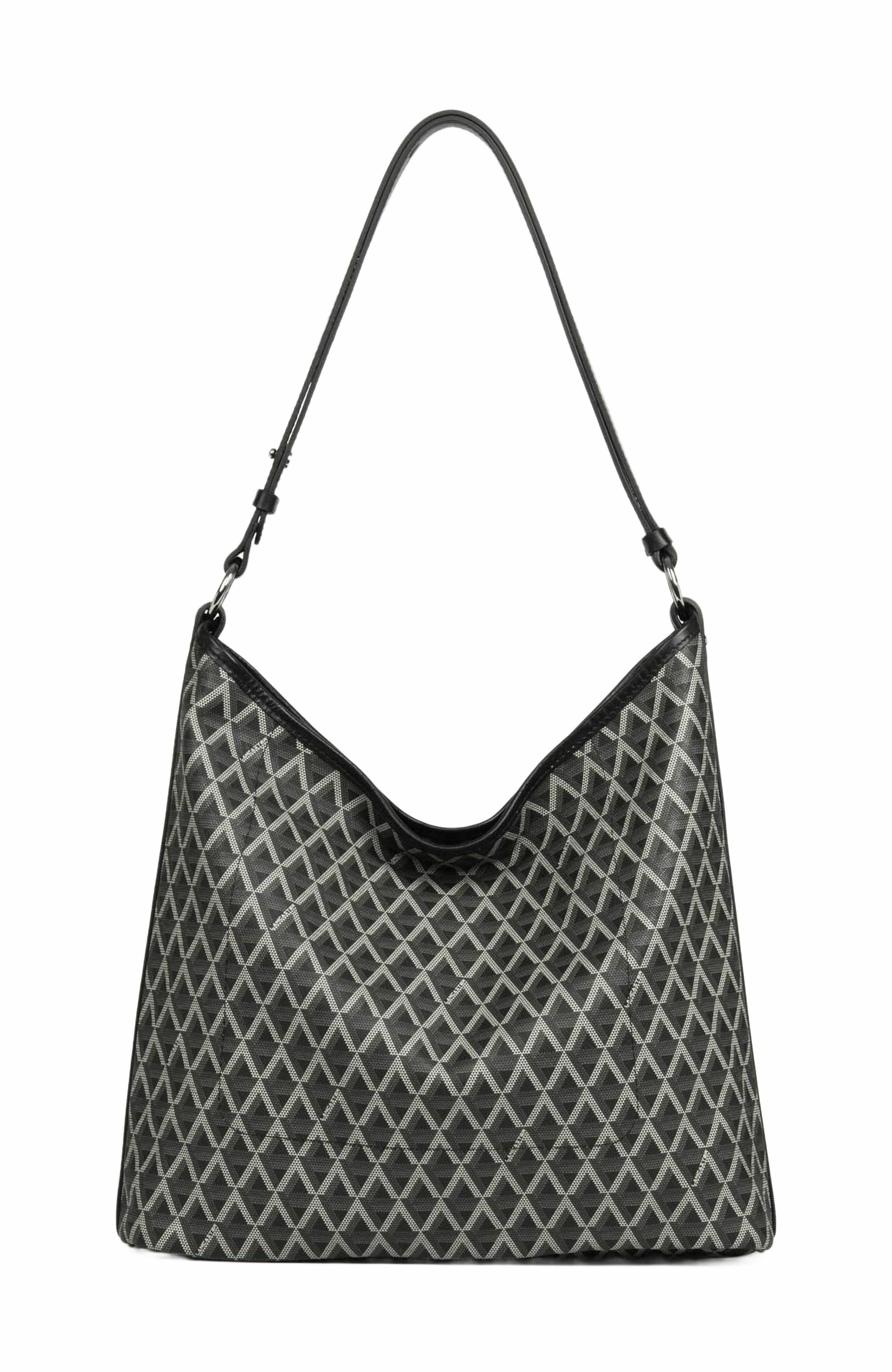 Lancaster Zipped Bucket Bag Ikon IT, Alternate, color, Noir