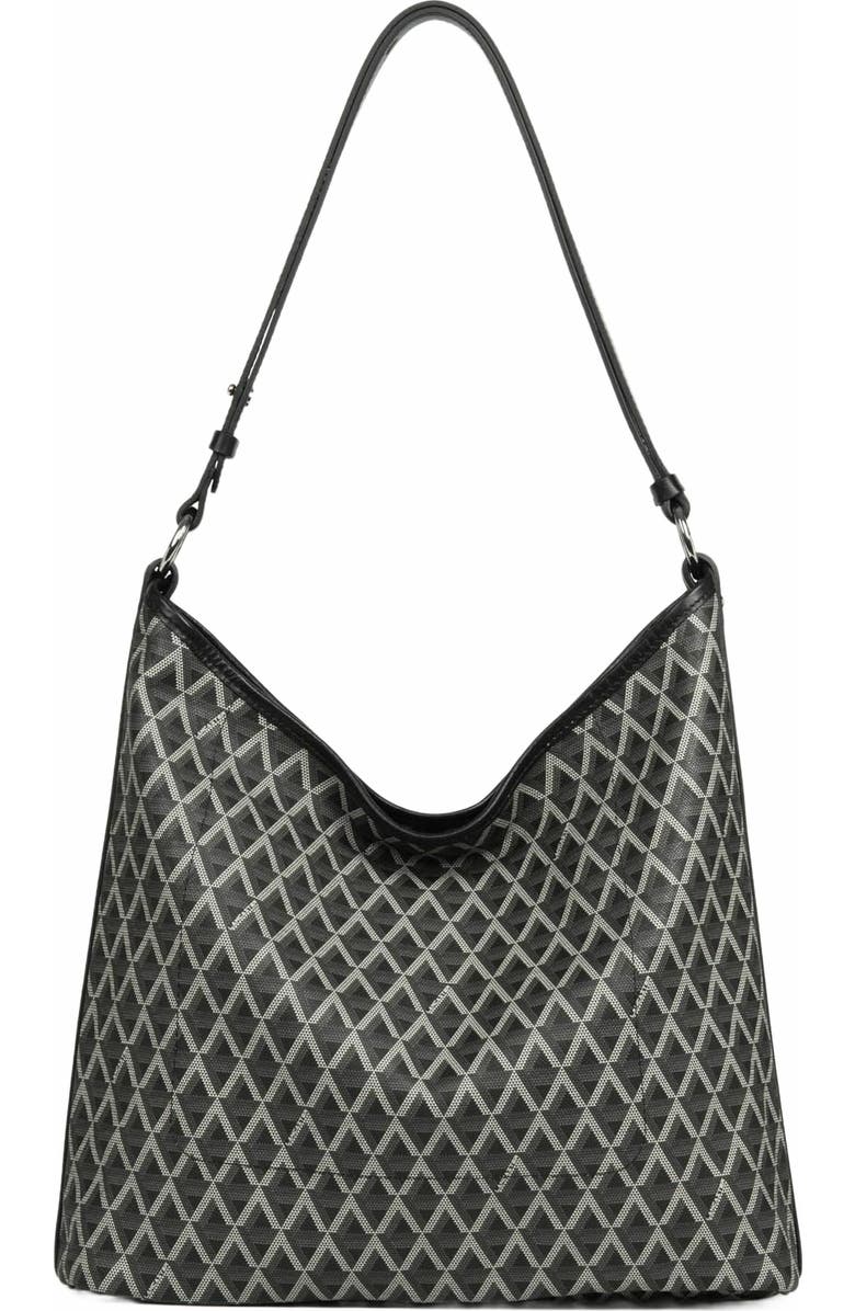 Lancaster Zipped Bucket Bag Ikon IT, Alternate, color, Noir